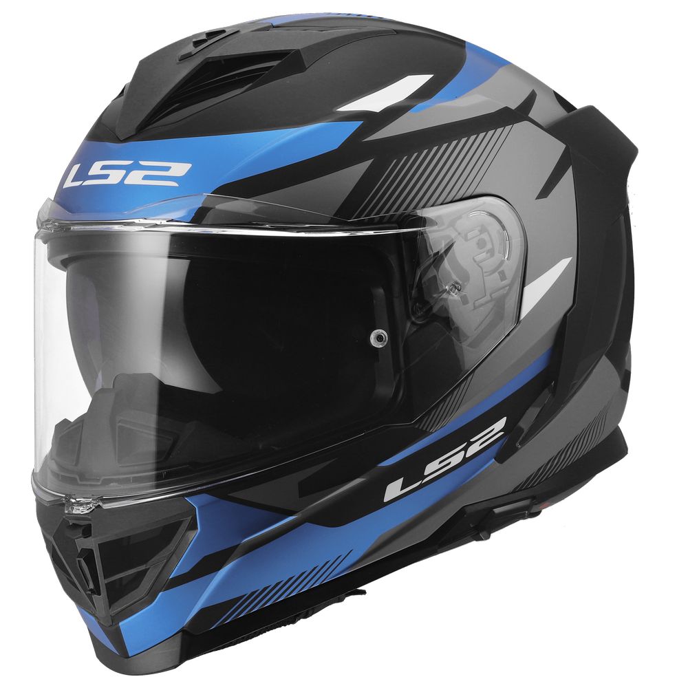 LS2 FF818 STORM III KOMAI, MOTO ĶIVERE, melna, zila LS2 FF818 STORM III KOMAI, MOTO ĶIVERE, melna, zila
