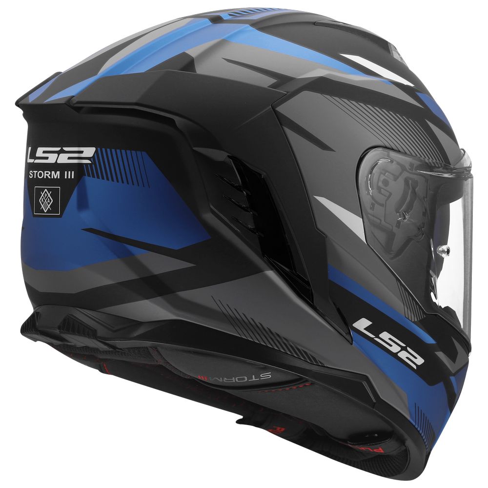 LS2 FF818 STORM III KOMAI, MOTO ĶIVERE, melna, zila LS2 FF818 STORM III KOMAI, MOTO ĶIVERE, melna, zila - Image 2