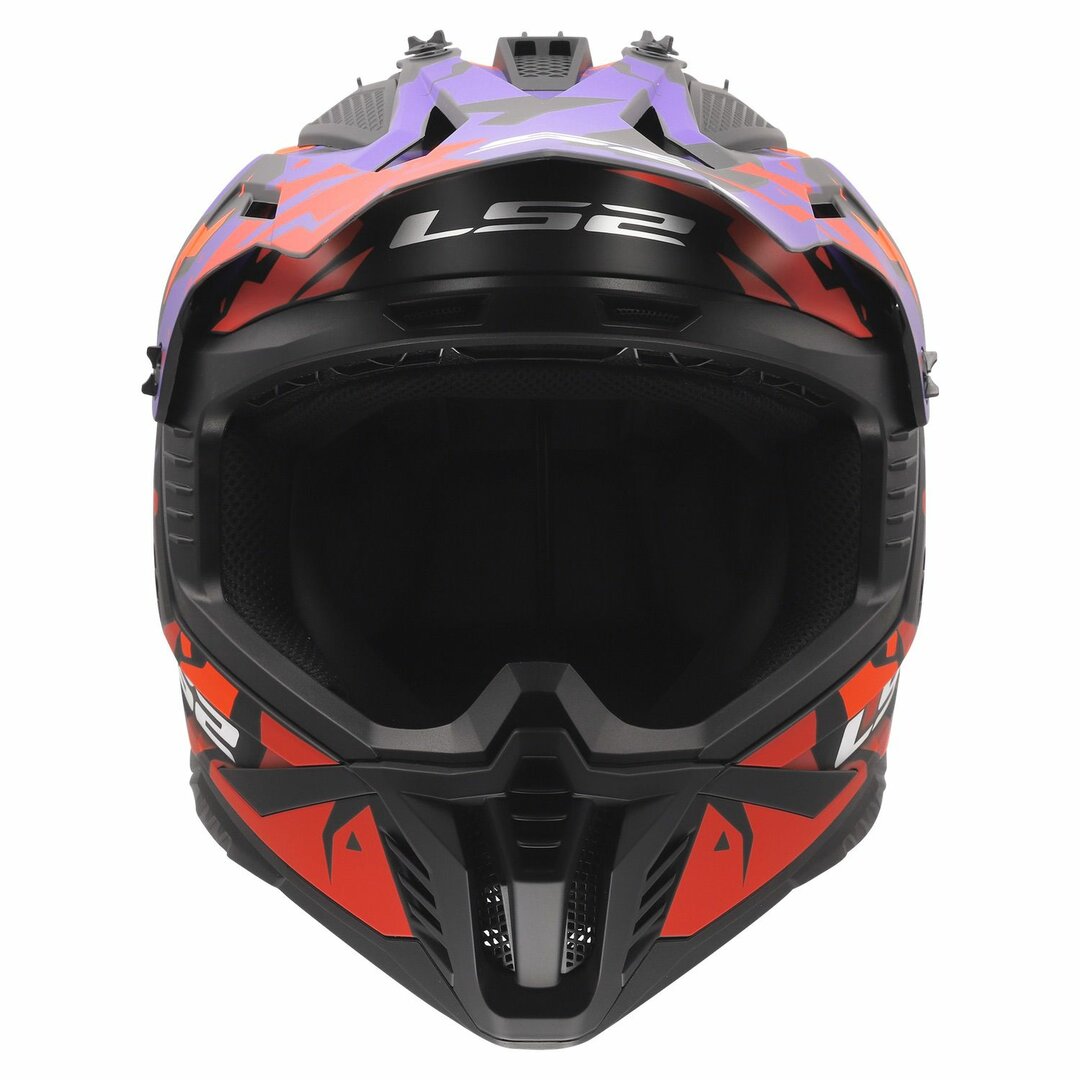 LS2 MX708 FAST II GROTESK, MOTO ĶIVERE, violeta, oranža LS2 MX708 FAST II GROTESK, MOTO ĶIVERE, violeta, oranža - Image 8