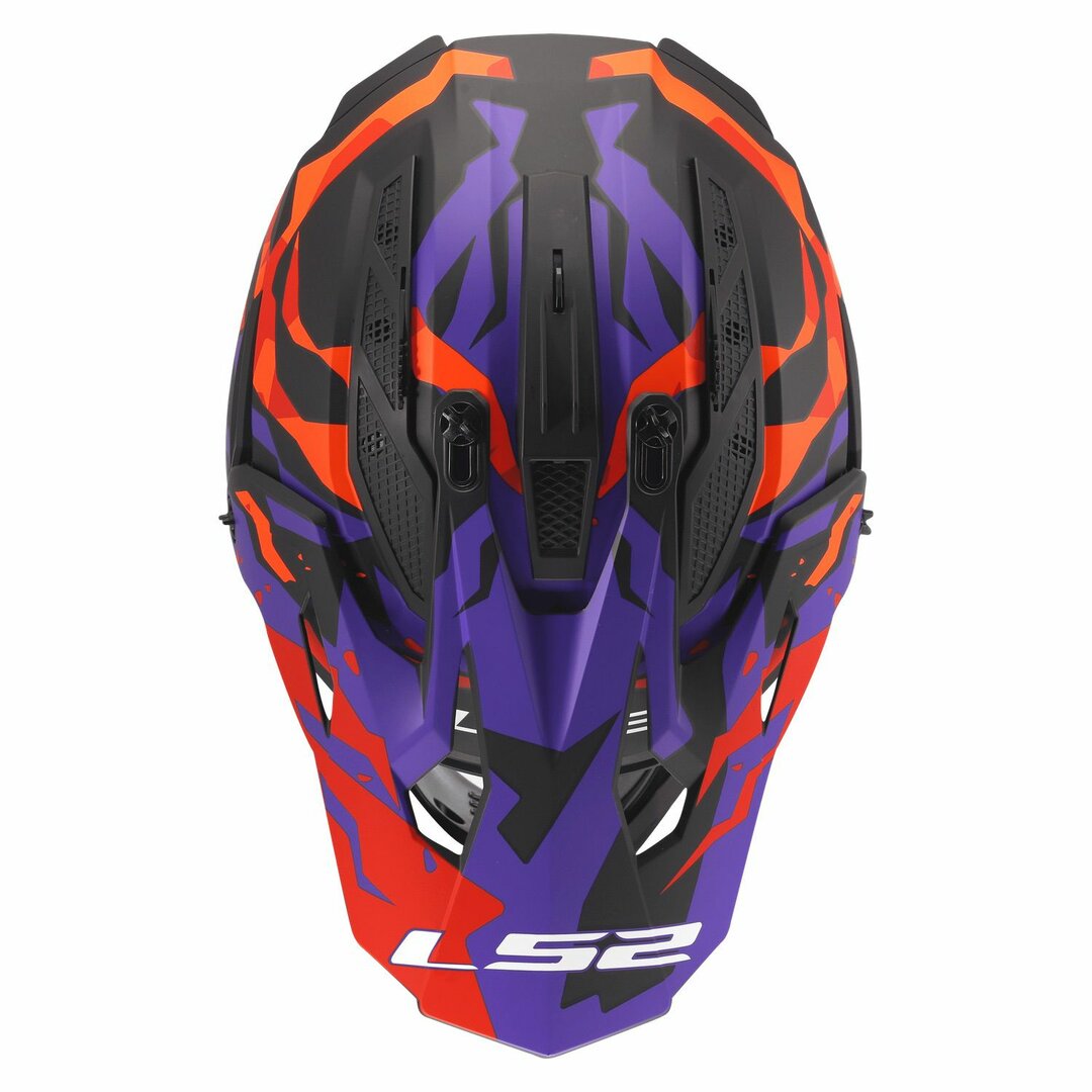 LS2 MX708 FAST II GROTESK, MOTO ĶIVERE, violeta, oranža LS2 MX708 FAST II GROTESK, MOTO ĶIVERE, violeta, oranža - Image 9