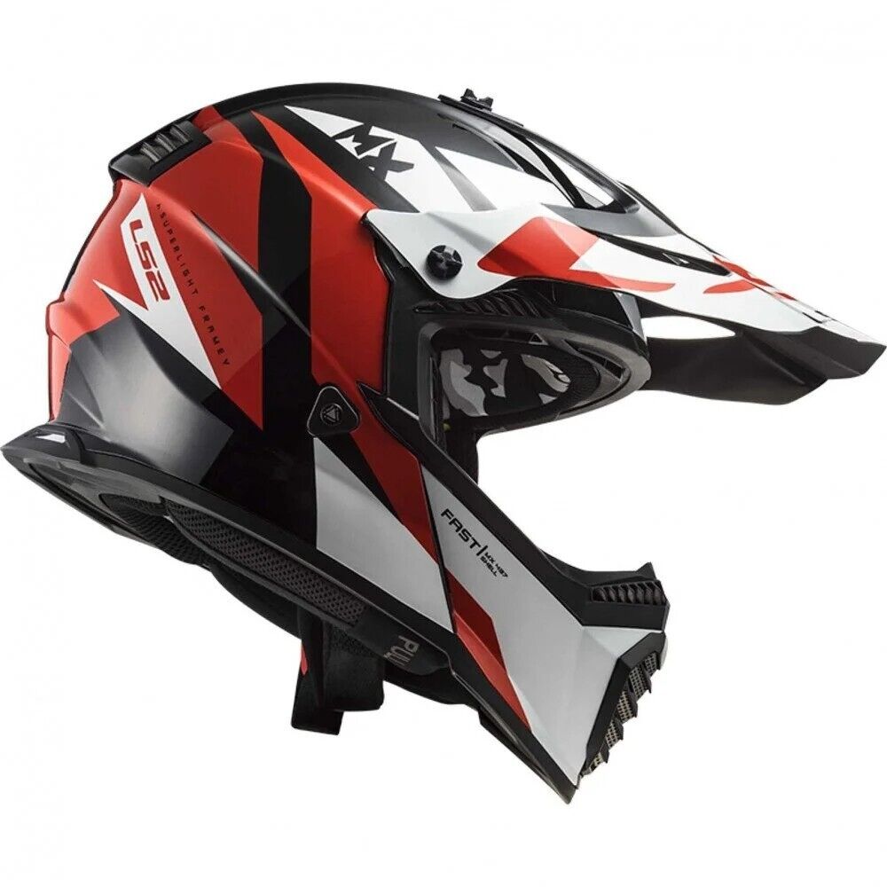 LS2 MX437 FAST EVO MINI CRUSHER, MOTO ĶIVERE, - melna-sarkana LS2 MX437 FAST EVO MINI CRUSHER, MOTO ĶIVERE, - melna-sarkana - Image 6