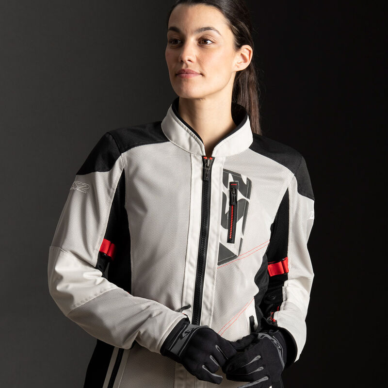 LS2 ALBA Lady sieviešu moto jaka - gaiši pelēka, melna LS2 ALBA Lady sieviešu moto jaka - gaiši pelēka, melna - Image 3