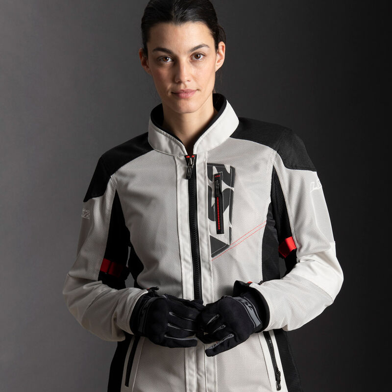 LS2 ALBA Lady sieviešu moto jaka - gaiši pelēka, melna LS2 ALBA Lady sieviešu moto jaka - gaiši pelēka, melna - Image 6