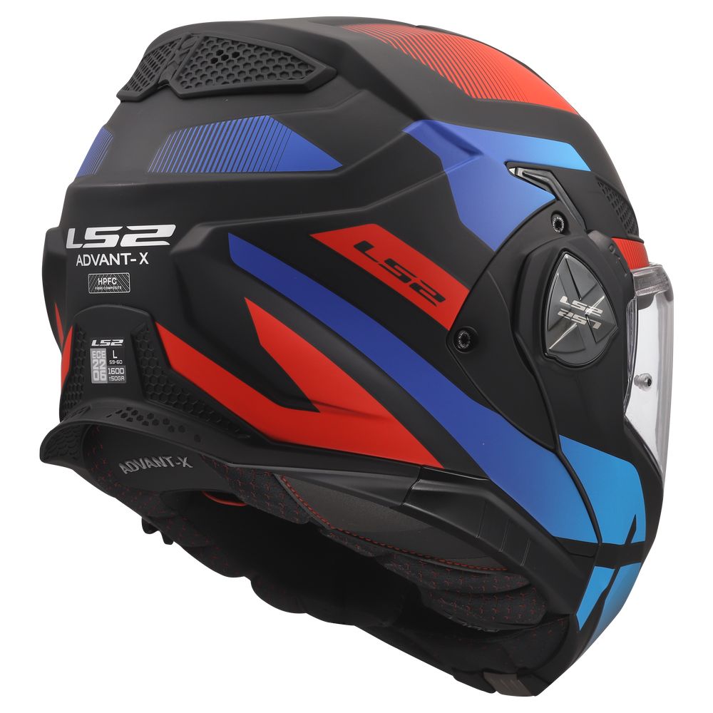 LS2 FF901 ADVANT X NOVA, MOTO ĶIVERE, melna, sarkana, zila LS2 FF901 ADVANT X NOVA, MOTO ĶIVERE, melna, sarkana, zila - Image 7