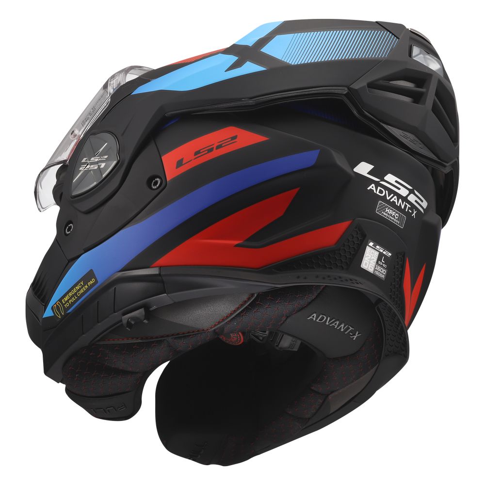 LS2 FF901 ADVANT X NOVA, MOTO ĶIVERE, melna, sarkana, zila LS2 FF901 ADVANT X NOVA, MOTO ĶIVERE, melna, sarkana, zila - Image 12