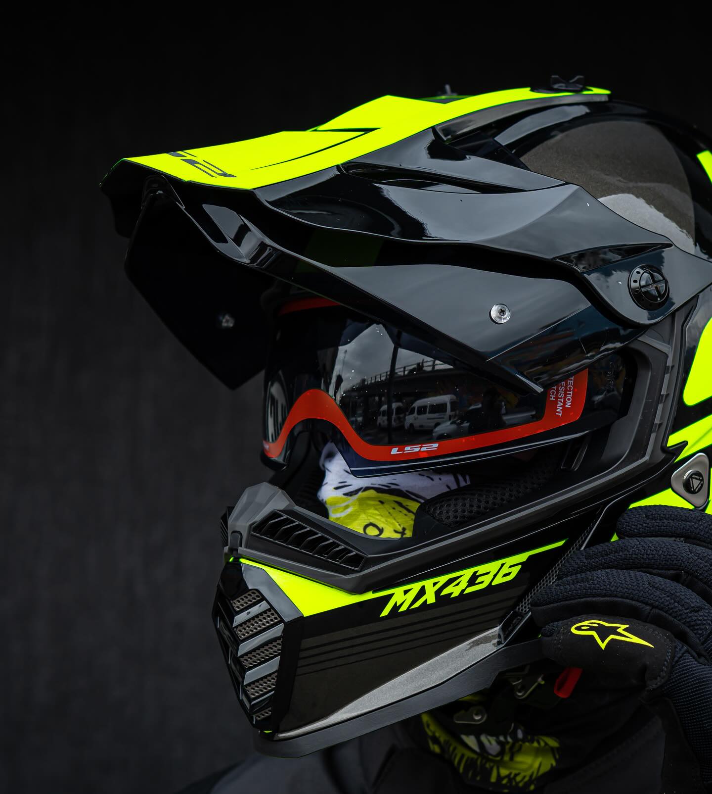 LS2 MX436 PIONEER EVO TROPHY enduro, MOTO ĶIVERE, -melns-dzeltens LS2 MX436 PIONEER EVO TROPHY enduro, MOTO ĶIVERE, -melns-dzeltens - Image 6