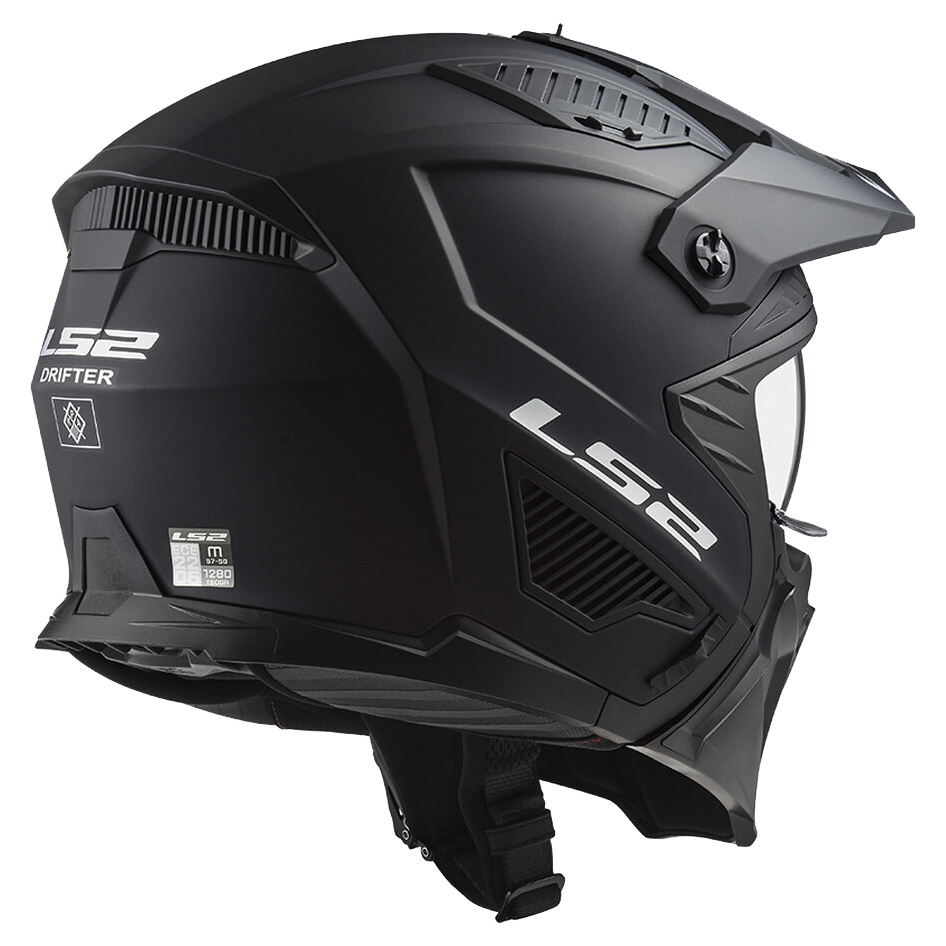 LS2 OF606 DRIFTER SOLID, MOTO ĶIVERE, melna matēta LS2 OF606 DRIFTER SOLID, MOTO ĶIVERE, melna matēta - Image 2