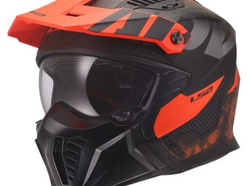 LS2 OF606 DRIFTER GAS, MOTO ĶIVERE, pelēka, oranža