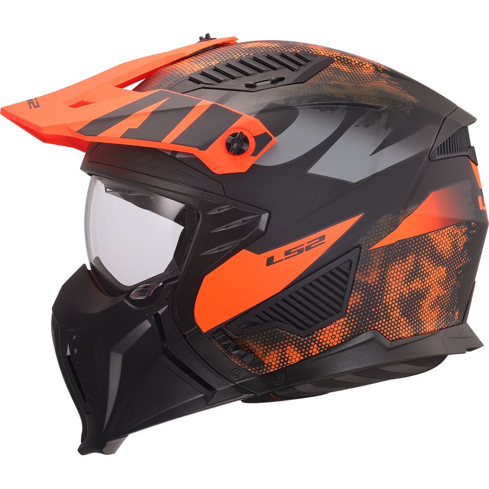 LS2 OF606 DRIFTER GAS, MOTO ĶIVERE, pelēka, oranža LS2 OF606 DRIFTER GAS, MOTO ĶIVERE, pelēka, oranža - Image 6