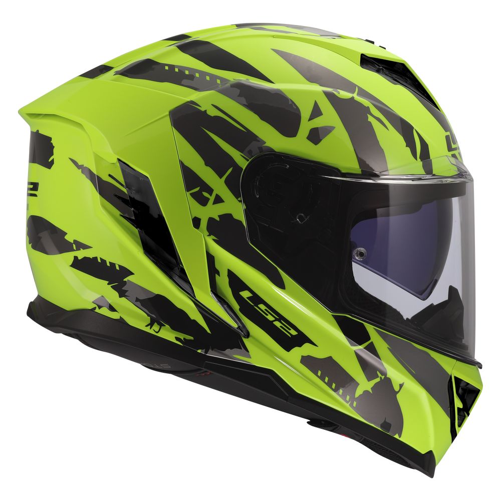 LS2 FF818 STORM III KAOS, MOTO ĶIVERE, dzeltenzaļa LS2 FF818 STORM III KAOS, MOTO ĶIVERE, dzeltenzaļa - Image 3