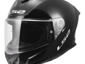LS2 FF820 RAPID III SOLID, MOTO ĶIVERE, melna spīdīga