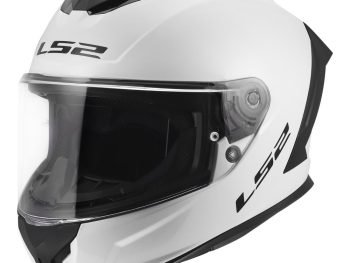 LS2 FF820 RAPID III SOLID, MOTO ĶIVERE, balta spīdīga