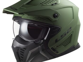 LS2 OF606 DRIFTER SOLID, MOTO ĶIVERE, matēta militāri zaļa