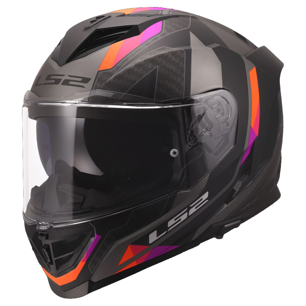 LS2 FF818 STORM III SPORTY, MOTO ĶIVERE, pelēka, violeta LS2 FF818 STORM III SPORTY, MOTO ĶIVERE, pelēka, violeta