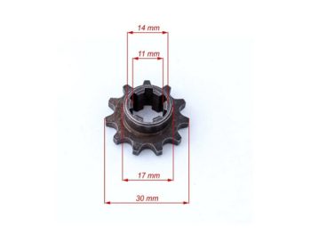 Mini ATV priekšējais ķēdes zobrats T8F 11zobi