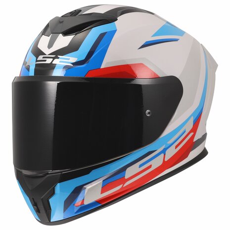 LS2 FF820 RAPID III HYPER, MOTO ĶIVERE, balta, zila, sarkana LS2 FF820 RAPID III HYPER, MOTO ĶIVERE, balta, zila, sarkana