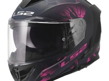LS2 FF818 STORM III BURST, MOTO ĶIVERE, melna, rozā
