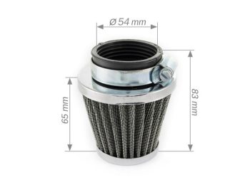 Metāla moto koniskais gaisa filtrs 54mm