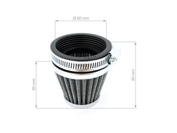 Metāla moto koniskais gaisa filtrs 60mm