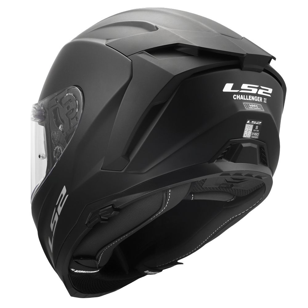 LS2 FF817 CHALLENGER II SOLID, MOTO ĶIVERE, melna matēta LS2 FF817 CHALLENGER II SOLID, MOTO ĶIVERE, melna matēta - Image 4
