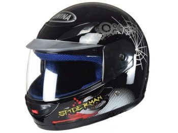 Bērnu moto ķivere MINI TN-8636, 47-48cm, Melna Spiderman