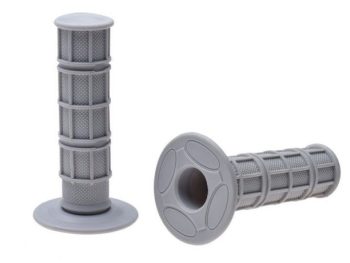 Moto stūres gumijas rokturu komplekts Enduro pelēkie