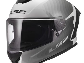 LS2 FF820 RAPID III FLOW, MOTO ĶIVERE, balta, pelēka