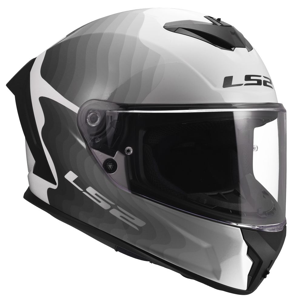 LS2 FF820 RAPID III FLOW, MOTO ĶIVERE, balta, pelēka LS2 FF820 RAPID III FLOW, MOTO ĶIVERE, balta, pelēka - Image 5
