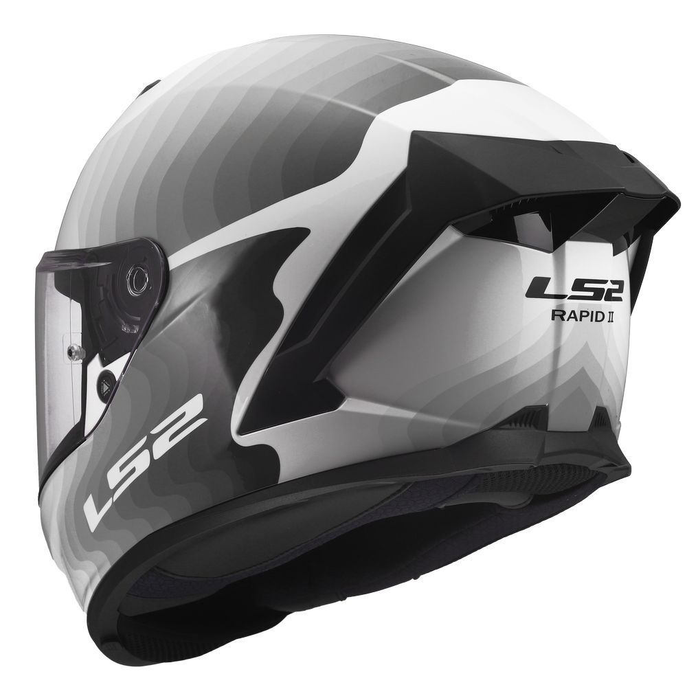 LS2 FF820 RAPID III FLOW, MOTO ĶIVERE, balta, pelēka LS2 FF820 RAPID III FLOW, MOTO ĶIVERE, balta, pelēka - Image 7