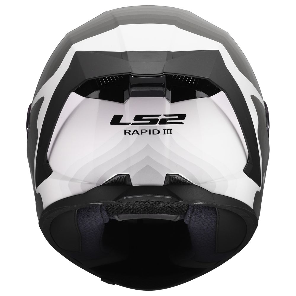 LS2 FF820 RAPID III FLOW, MOTO ĶIVERE, balta, pelēka LS2 FF820 RAPID III FLOW, MOTO ĶIVERE, balta, pelēka - Image 9