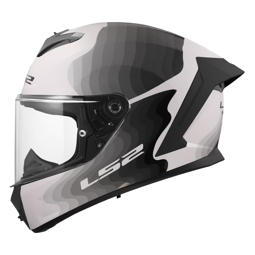 LS2 FF820 RAPID III FLOW, MOTO ĶIVERE, balta, pelēka LS2 FF820 RAPID III FLOW, MOTO ĶIVERE, balta, pelēka - Image 10