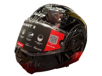 LS2 FF910 ADVANT II SOLID, MOTO ĶIVERE, melna spīdīga