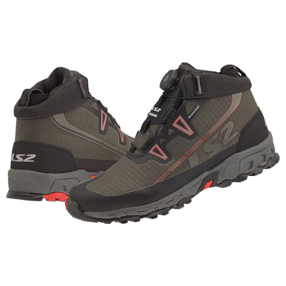LS2 Trekker Waterproof moto zābaki - zaļi LS2 Trekker Waterproof moto zābaki - zaļi