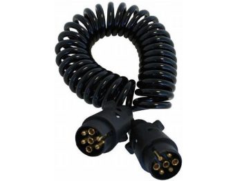 Spirālveida kabelis ar savienotājiem 2x7 kontakti 3 metri 12V ALBURNUS SS600