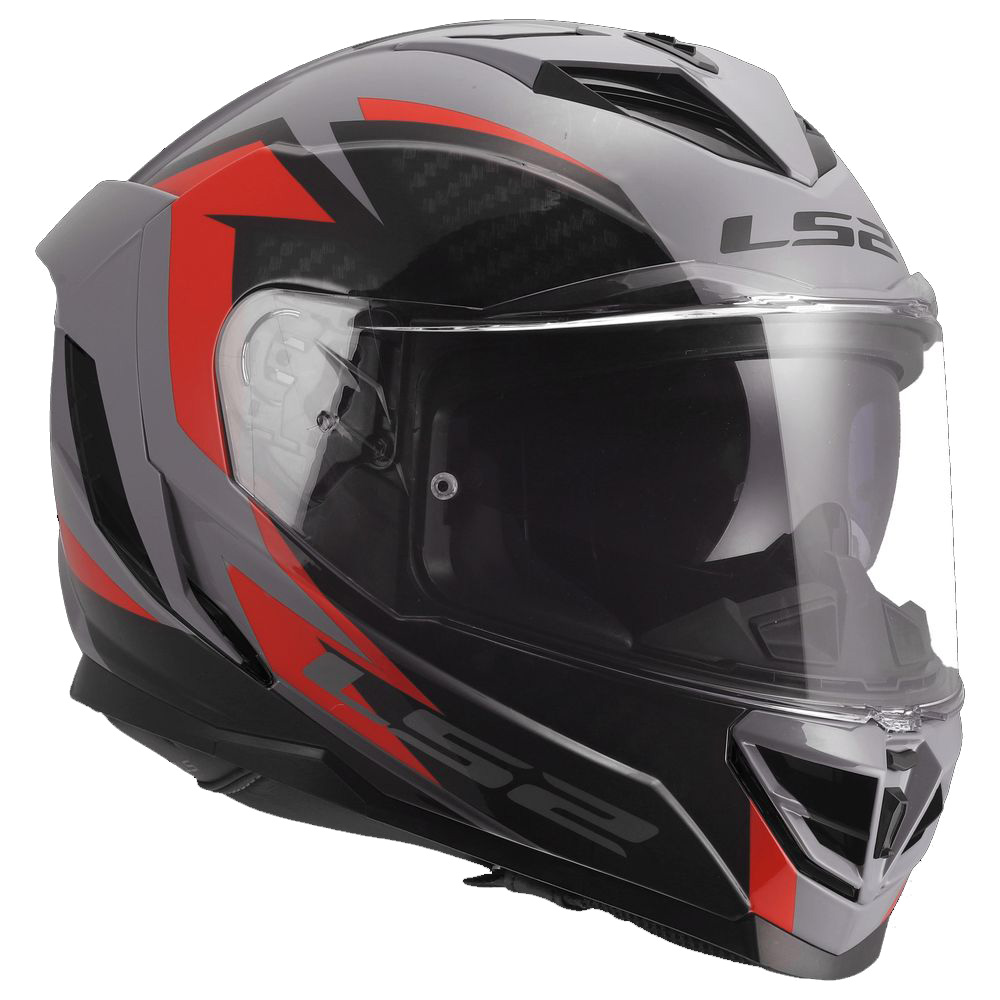 LS2 FF818 STORM III DYNAMO, MOTO ĶIVERE, pelēka, sarkana LS2 FF818 STORM III DYNAMO, MOTO ĶIVERE, pelēka, sarkana - Image 9