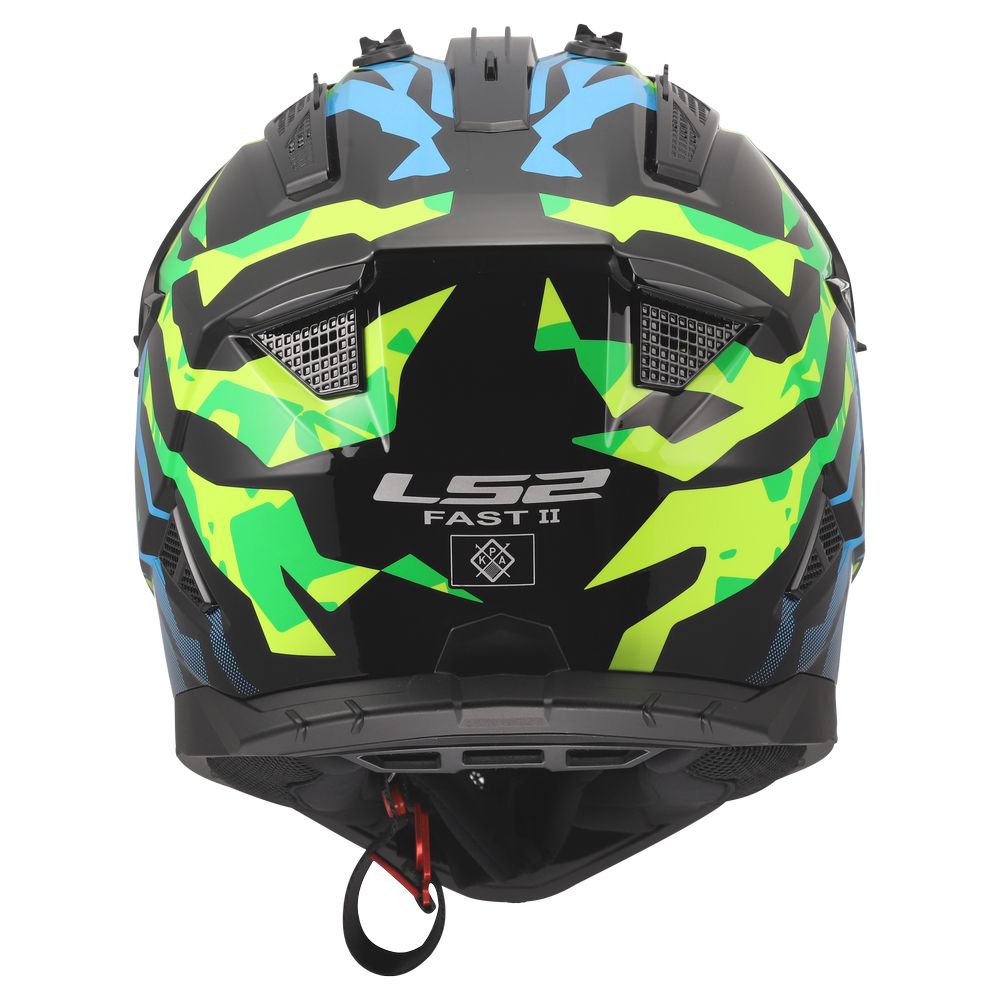 LS2 MX708 FAST II GROTESK, MOTO ĶIVERE, zila, rozā, zaļa LS2 MX708 FAST II GROTESK, MOTO ĶIVERE, zila, rozā, zaļa - Image 4