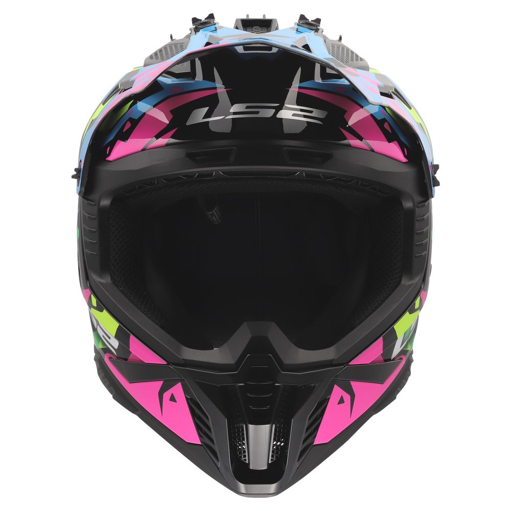 LS2 MX708 FAST II GROTESK, MOTO ĶIVERE, zila, rozā, zaļa LS2 MX708 FAST II GROTESK, MOTO ĶIVERE, zila, rozā, zaļa - Image 8