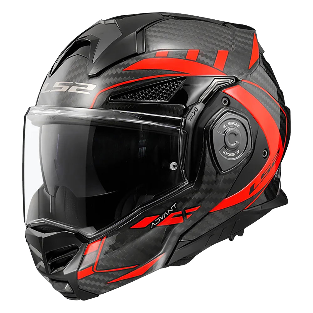 LS2 FF901 ADVANT X C FUTURE, MOTO ĶIVERE, sarkana spīdīga LS2 FF901 ADVANT X C FUTURE, MOTO ĶIVERE, sarkana spīdīga