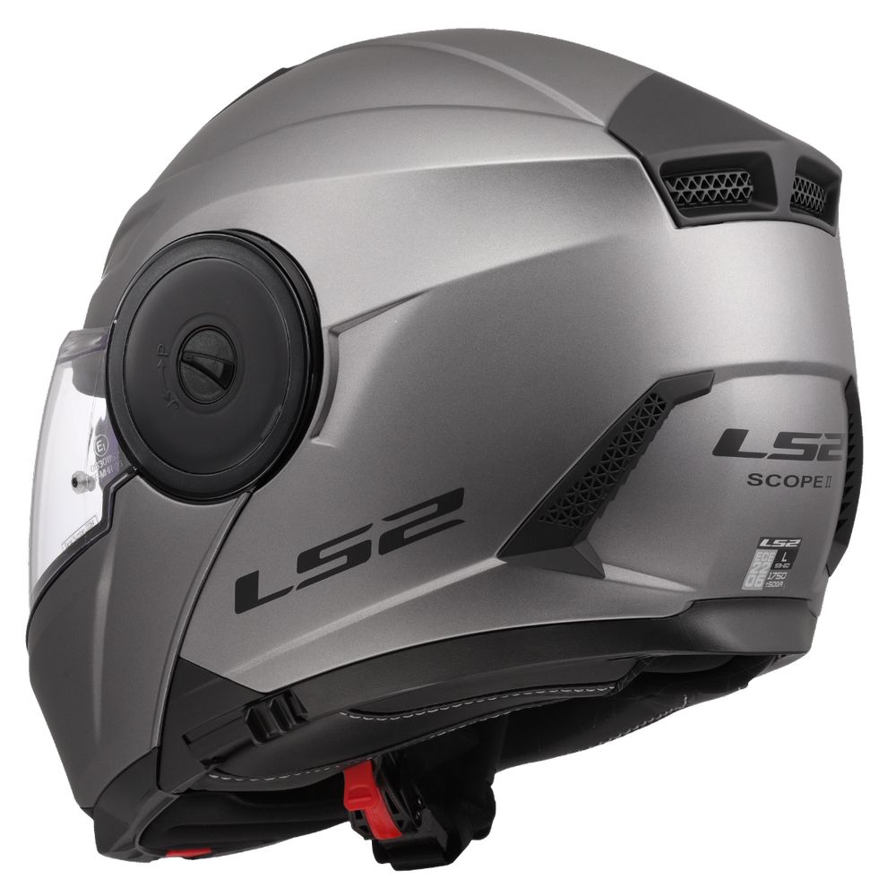LS2 FF902 SCOPE II SOLID, MOTO ĶIVERE, matēta Titanium LS2 FF902 SCOPE II SOLID, MOTO ĶIVERE, matēta Titanium - Image 3