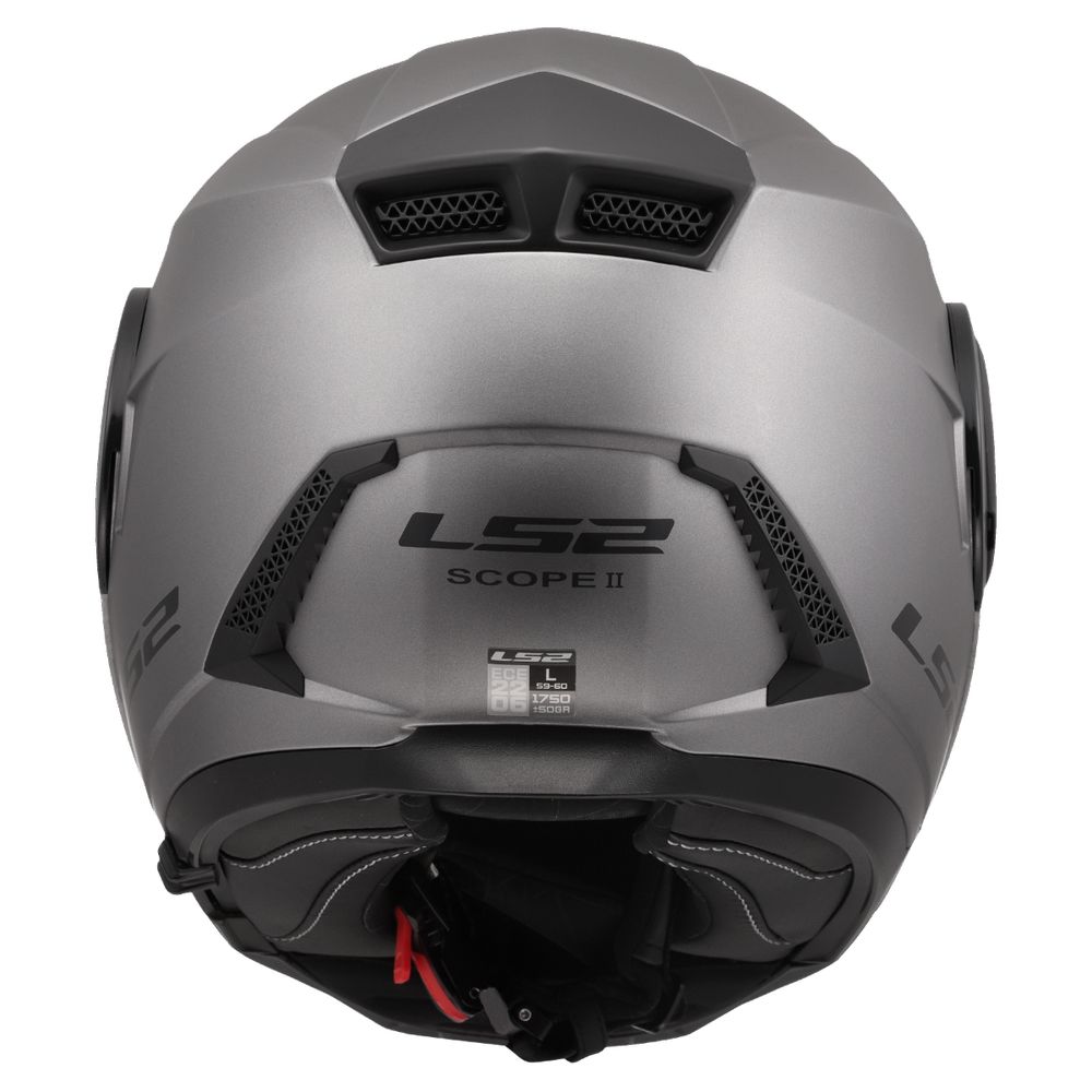LS2 FF902 SCOPE II SOLID, MOTO ĶIVERE, matēta Titanium LS2 FF902 SCOPE II SOLID, MOTO ĶIVERE, matēta Titanium - Image 4