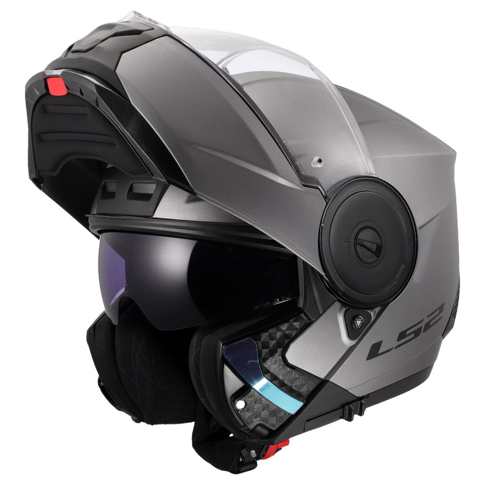 LS2 FF902 SCOPE II SOLID, MOTO ĶIVERE, matēta Titanium LS2 FF902 SCOPE II SOLID, MOTO ĶIVERE, matēta Titanium - Image 7