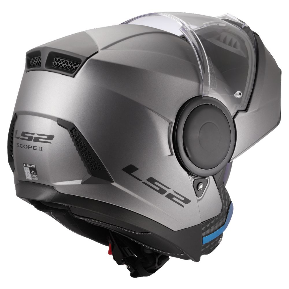 LS2 FF902 SCOPE II SOLID, MOTO ĶIVERE, matēta Titanium LS2 FF902 SCOPE II SOLID, MOTO ĶIVERE, matēta Titanium - Image 11