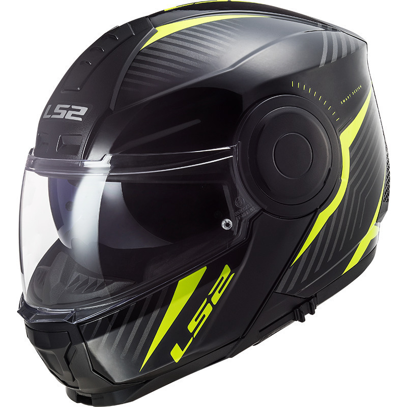LS2 FF902 SCOPE SKID, MOTO ĶIVERE, ar pinlock, melna H-V dzeltena LS2 FF902 SCOPE SKID, MOTO ĶIVERE, ar pinlock, melna H-V dzeltena