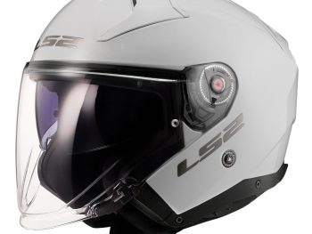 LS2 OF603 INFINITY II SOLID, MOTO ĶIVERE, balta spīdīga
