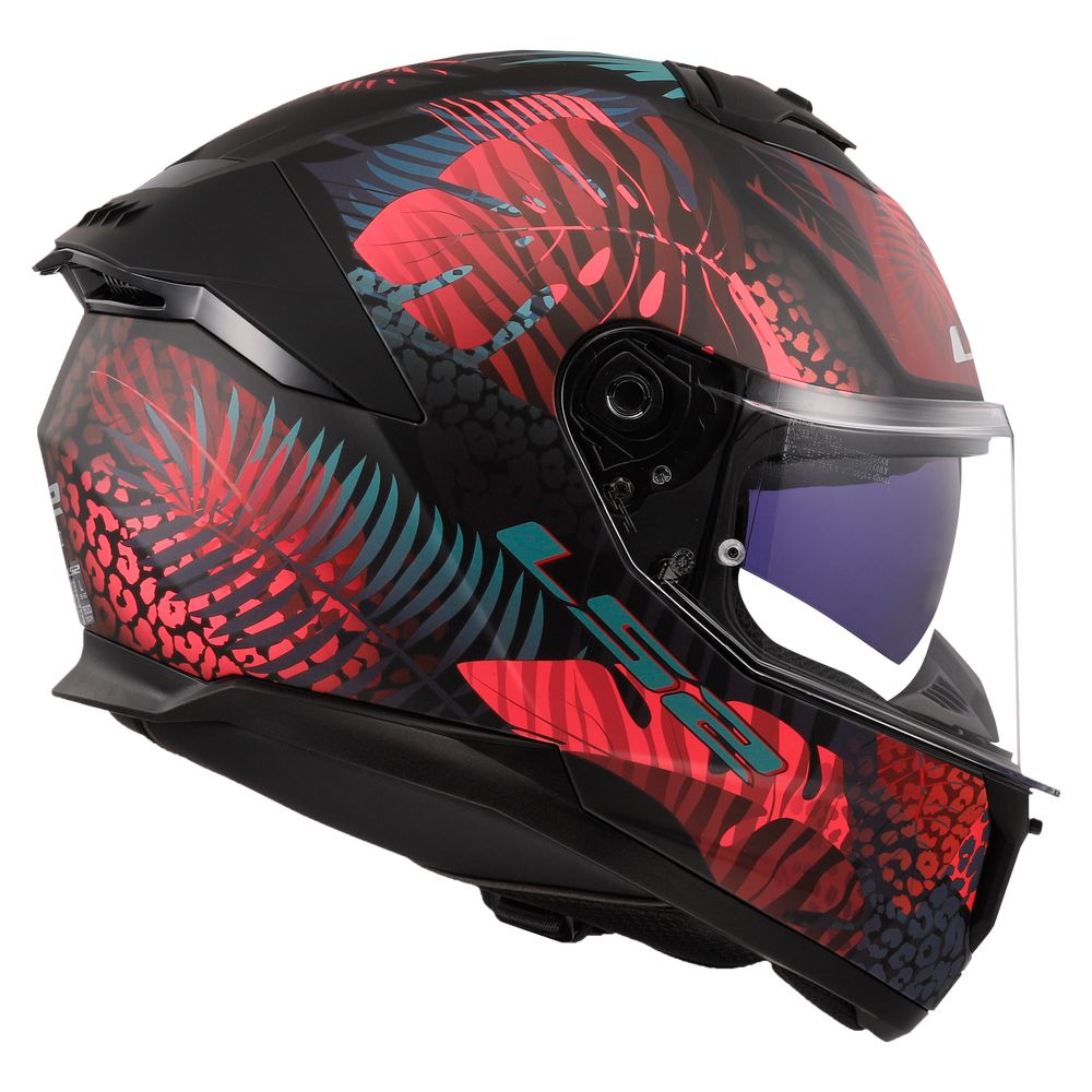 LS2 FF808 STREAM II JUNGLE, MOTO ĶIVERE, melna matēta, rozā, zila LS2 FF808 STREAM II JUNGLE, MOTO ĶIVERE, melna matēta, rozā, zila - Image 4