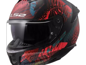 LS2 FF808 STREAM II JUNGLE, MOTO ĶIVERE, melna matēta, rozā, zila