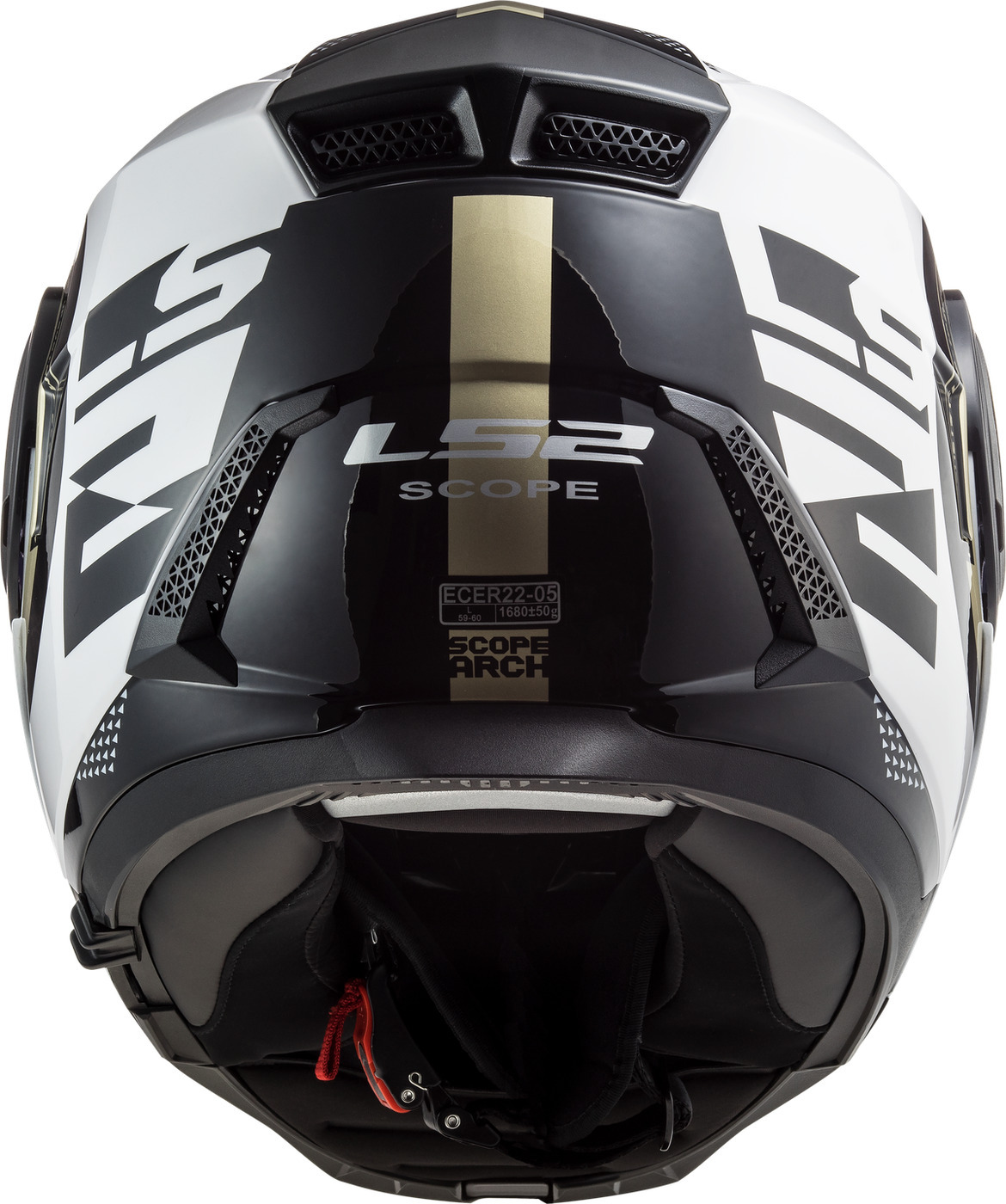 LS2 FF902 SCOPE ARCH, MOTO ĶIVERE, spīdīga balta-titāna LS2 FF902 SCOPE ARCH, MOTO ĶIVERE, spīdīga balta-titāna - Image 6