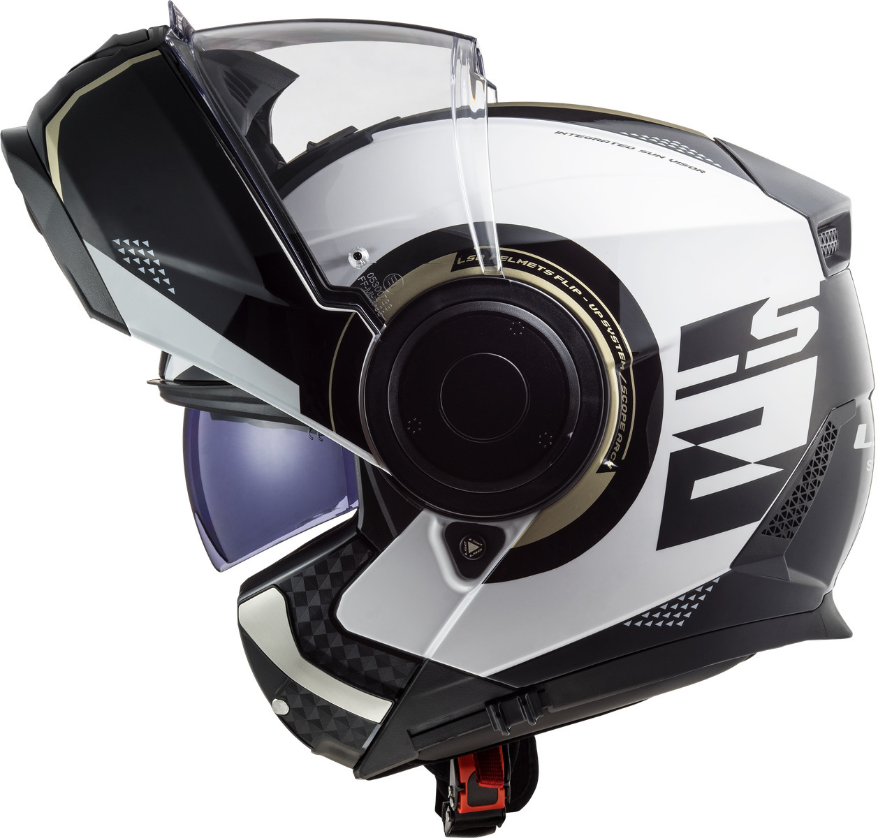 LS2 FF902 SCOPE ARCH, MOTO ĶIVERE, spīdīga balta-titāna LS2 FF902 SCOPE ARCH, MOTO ĶIVERE, spīdīga balta-titāna - Image 5