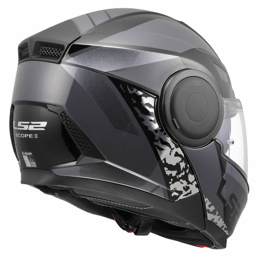 LS2 FF902 SCOPE II OXYD, MOTO ĶIVERE, melna titāna LS2 FF902 SCOPE II OXYD, MOTO ĶIVERE, melna titāna - Image 2
