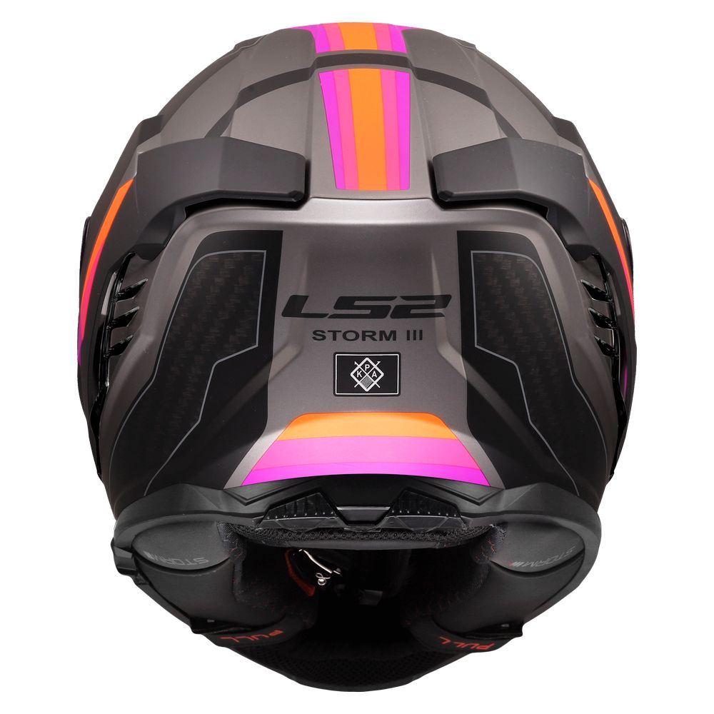 LS2 FF818 STORM III SPORTY, MOTO ĶIVERE, pelēka, violeta LS2 FF818 STORM III SPORTY, MOTO ĶIVERE, pelēka, violeta - Image 6